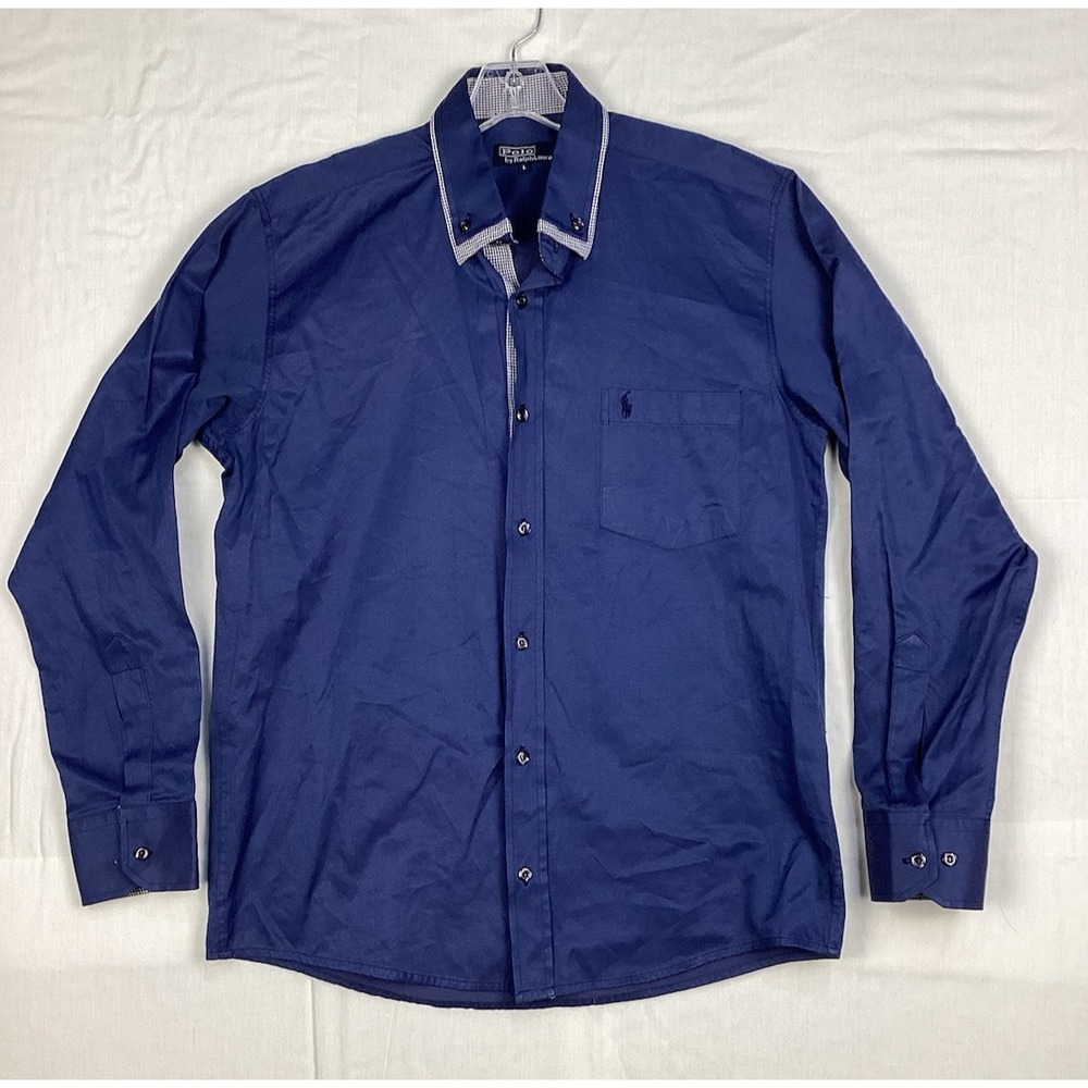 Polo By Ralph Lauren‎ Men's Large Long Sleeve Button Down Shirt Double Collar